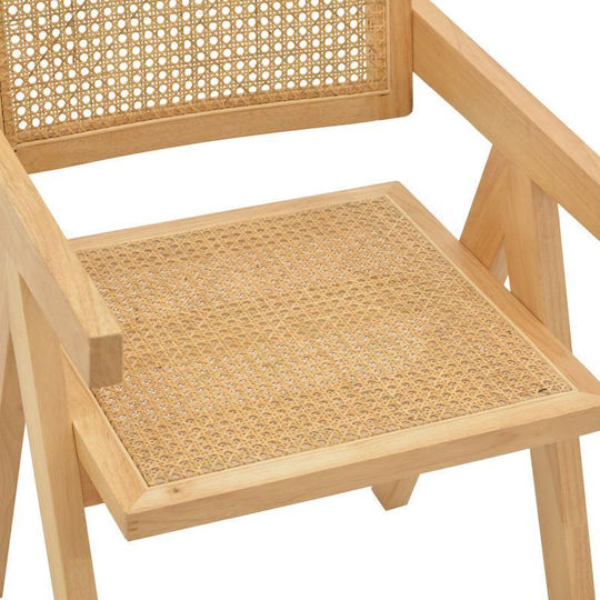 Kalen Πολυθρόνα Τραπεζαρίας Ξύλινη Φυσικό 52x59x79εκ.