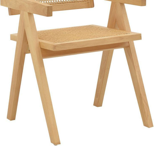 Kalen Πολυθρόνα Τραπεζαρίας Ξύλινη Φυσικό 52x59x79εκ.