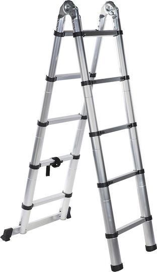 Detoolz Teleskopleitern Aluminium 10 Stufen Maximale Höhe 3.2m