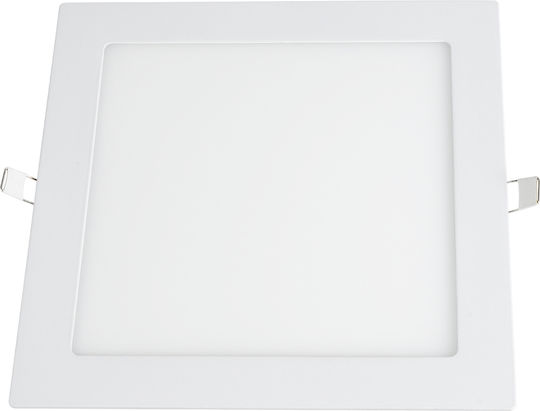 GloboStar Rotund Încastrat Panou LED Putere 20W cu Alb Rece Lumini 22.5x22.5cm.
