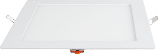 GloboStar Rotund Încastrat Panou LED Putere 20W cu Alb Rece Lumini 22.5x22.5cm.