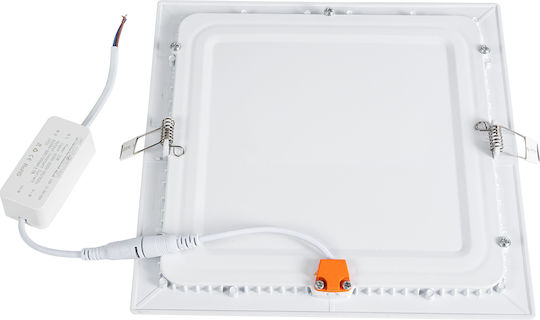GloboStar Rotund Încastrat Panou LED Putere 20W cu Alb Rece Lumini 22.5x22.5cm.