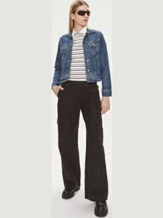 Rider Scurtă Jachetă de femei din denim Blue