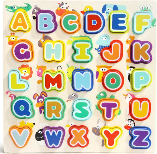 Topbright Lernspiel Buchstaben und Zahlen aus Holz für 2-6 Jahre