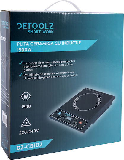 Detoolz Aragaz de masă Inducție Singură Negru