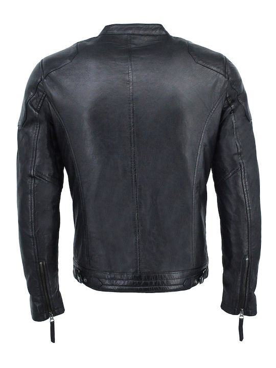 Δερμάτινα 100 Men's Winter Leather Jacket Black