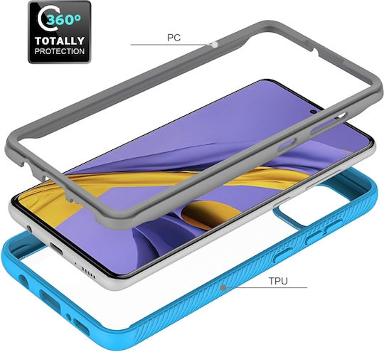 Starry Sky Solid Color Series Shockproof Задна корица Пластмаса / Силикон Черен (Galaxy A31)
