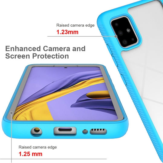 Starry Sky Solid Color Series Shockproof Задна корица Пластмаса / Силикон Черен (Galaxy A31)