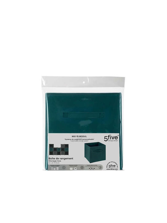 5Five Paper Storage Box with Lid Petrole 31x31x31cm
