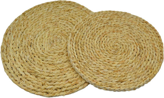 Ankor Σουπλά Στρογγυλό Ψάθινο Μπεζ 30cm