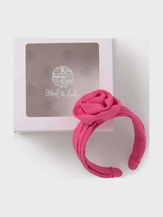 Abel & Lula Kinder Haarband mit Blume Fuchsia 1Stück