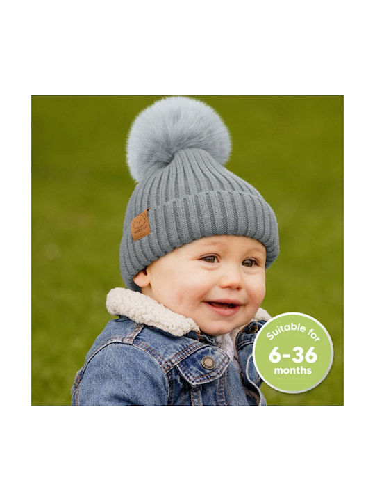 Kea Babies Kids Beanies Set Knitted Gray 2pcs