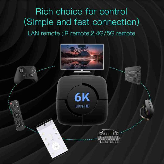 TV Box GEDA005696603AR 6K UHD with WiFi 4GB RAM and 64GB Storage Space with Operating System Android 12.0