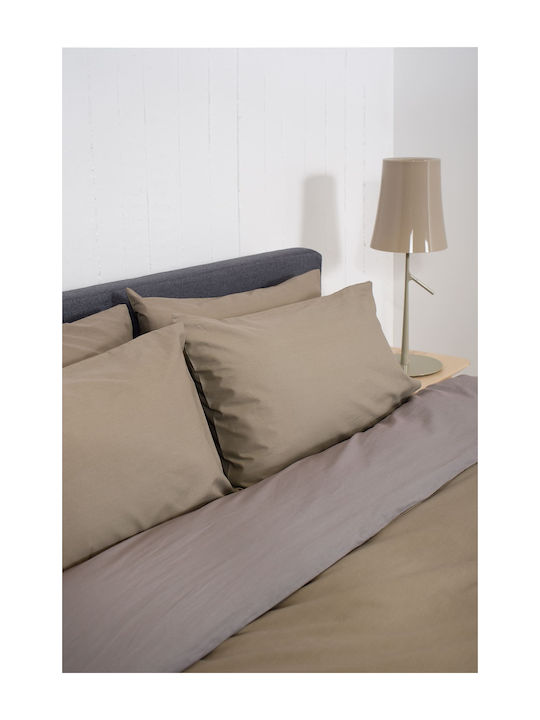 Biokarpet Bettbezug Home View Natural Grau Set Moni 165x245 cm