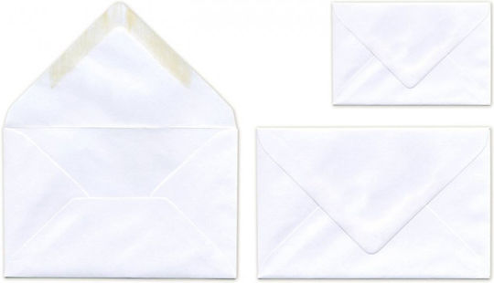 Exas Paper Envelope Correspondence with Adhesive 1pcs in White Color