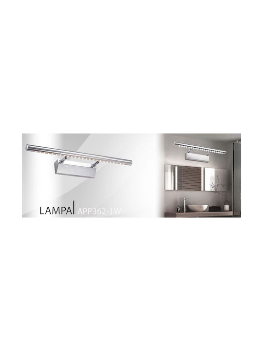 Toolight Φωτιστικό Τοίχου με Ενσωματωμένο LED Ασημί 55εκ.