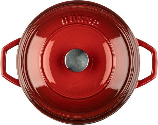 Hosse Solagio Tiefer Topf aus Gusseisen 12cm Rubin