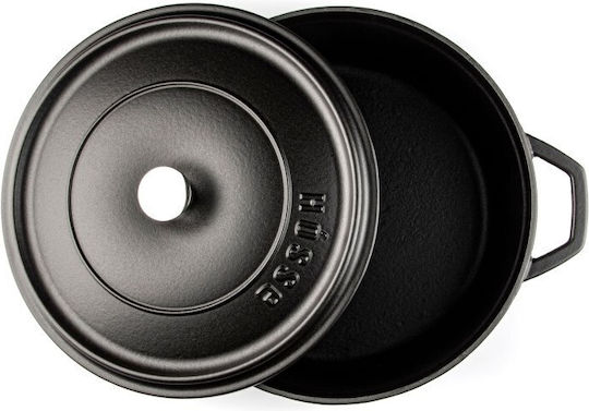 Hosse Solagio Tiefer Topf aus Gusseisen 28cm Black Onyx
