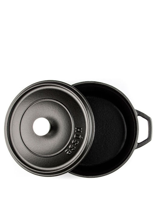 Hosse Solagio Deep Pot made of Cast Iron 20cm Black Onyx