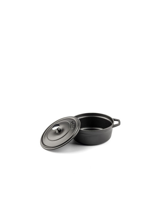 Hosse Solagio Deep Pot made of Cast Iron 20cm Black Onyx