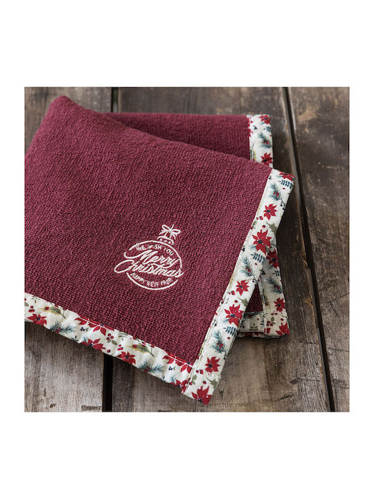 Nima Christmas Towel Fabric Red L40xW40cm.