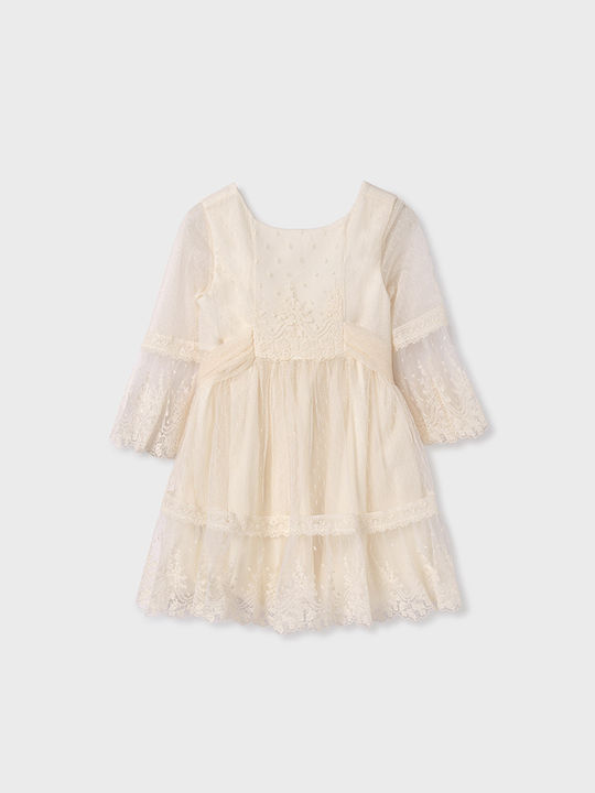 Abel & Lula Kids Dress Ecru