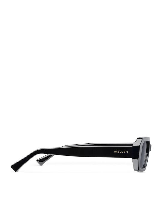 Meller Esi Unisex Sunglasses with Black Horn-Rimmed Frame and Black Polarized Lens ES-TUTCAR