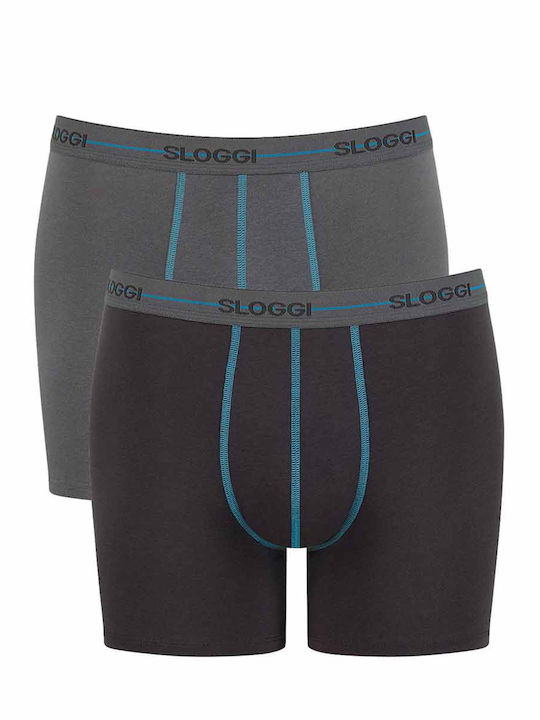 Sloggi Go Start Short Herren Boxershorts Mehrfarbig mit Mustern 2Packung