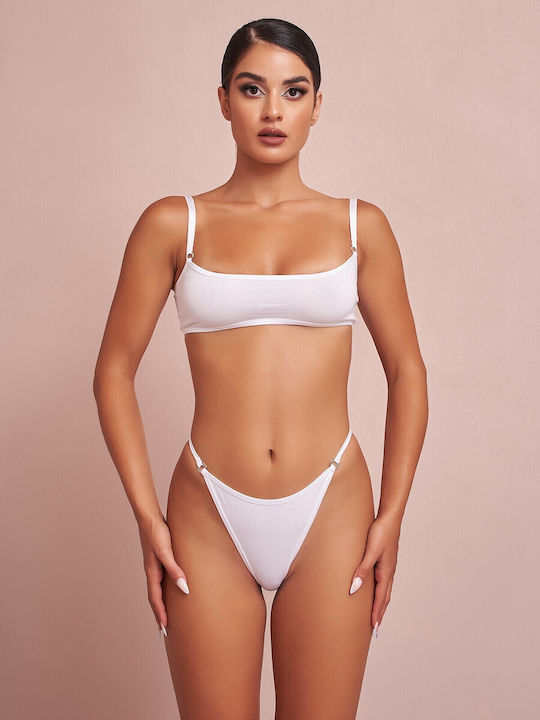 Comfort Women's Bra without Padding White