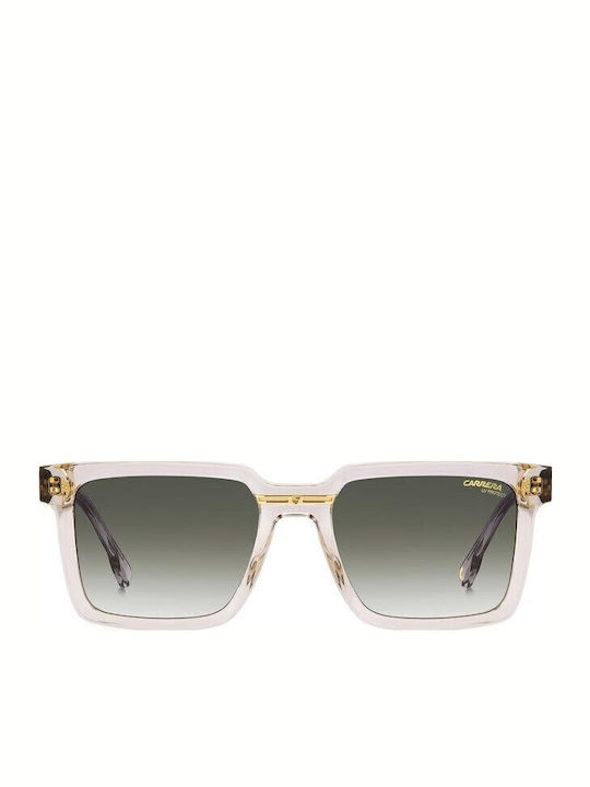 Carrera Men's Sunglasses with Transparent Horn-Rimmed Frame and Grey Gradient Lens 02/S 35J/9K