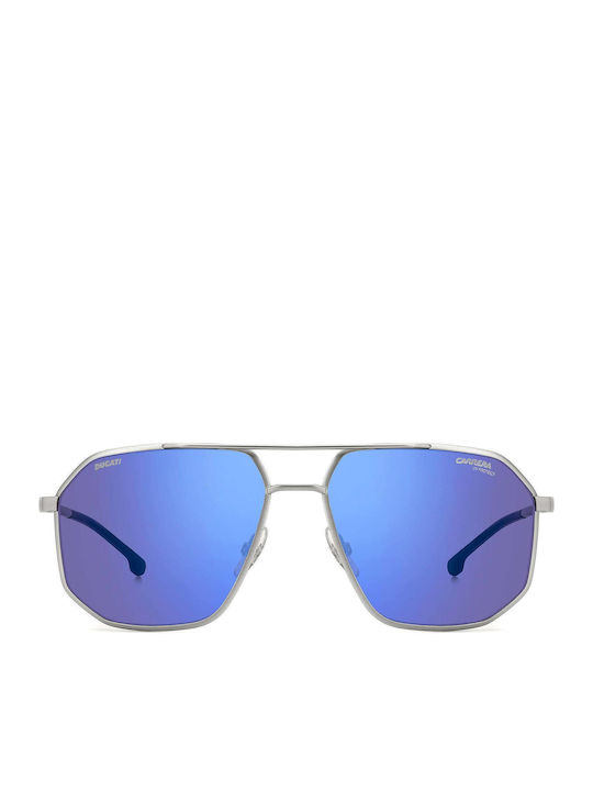 Carrera Men's Sunglasses with Silver Metallic Frame and Grey Lens 037/S CTL