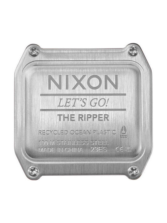 Nixon Digital Men's Watch 36.5mm Chronograph Battery with Rubber Strap