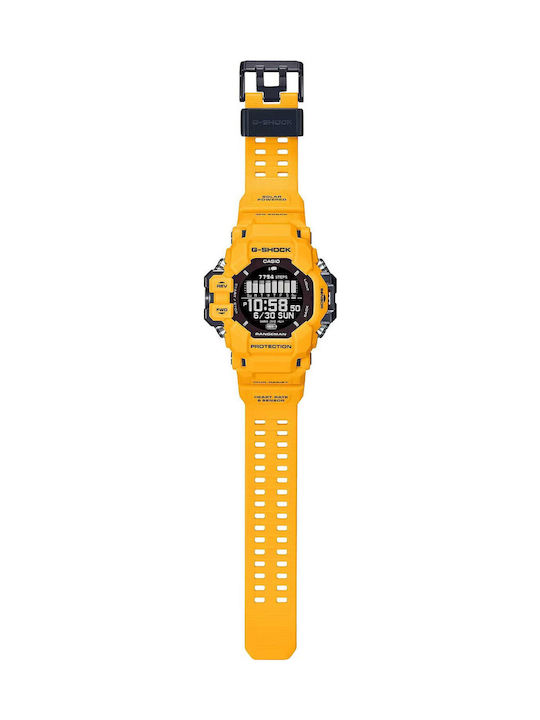 Casio G-shock Ceas Digital Pentru Bărbați 53.2mm Cronograf Cu Baterie Și Curea Din Cauciuc Galbenă