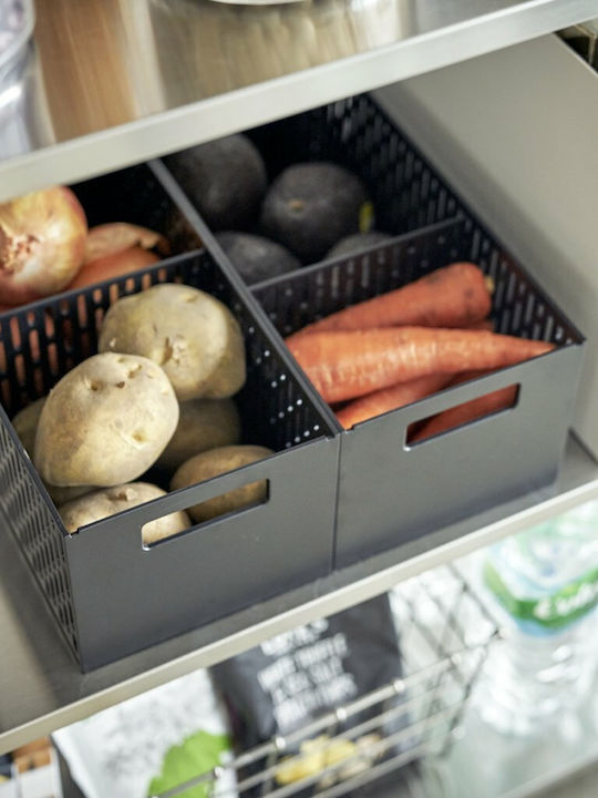 Yamazaki Plastic Storage Basket Black YMZK