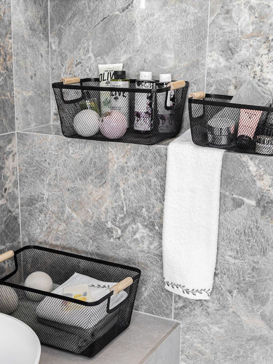 Estia Bamboo Essentials Кошница за съхранение Черен 35x23x16см 1бр