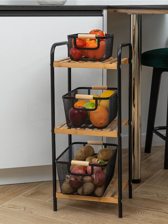 Estia Bamboo Essentials Кошница за съхранение Черен 35x23x16см 1бр