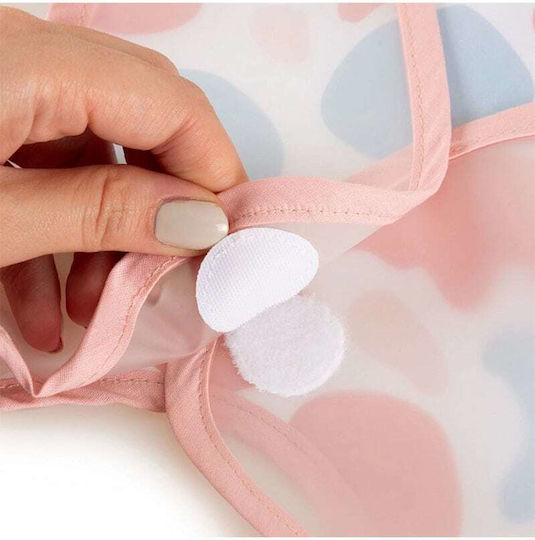 Baby Jem Αδιάβροχη Ποδιά Υφασμάτινη Pink για 6 m+