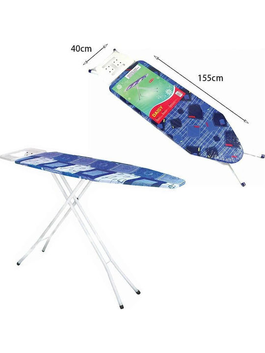 Sidirela Daisy Ironing Board for Steam Iron Foldable Blue 120x38cm