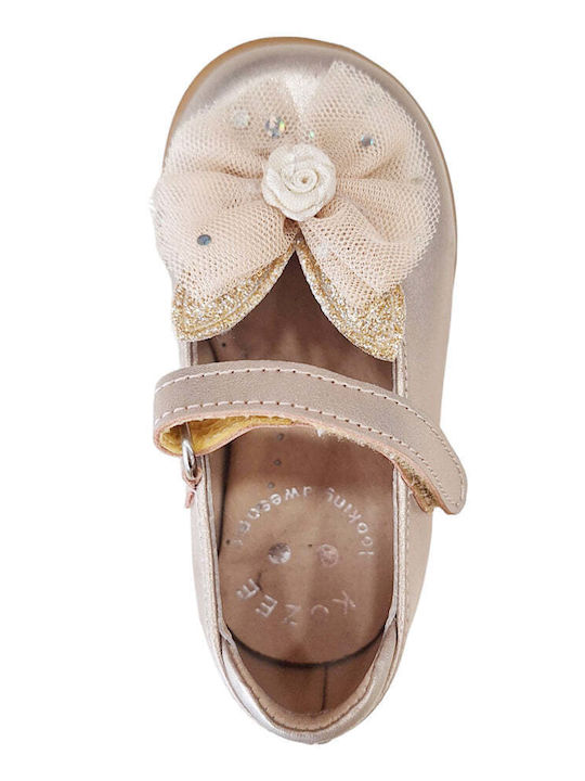 Kids Ballerinas with Hoop & Loop Closure Pink