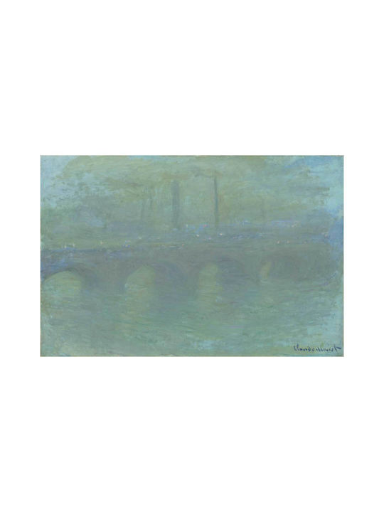 Claude Monet's Waterloo Bridge, London, At Dusk (1904) Картина Платнен 80x50см