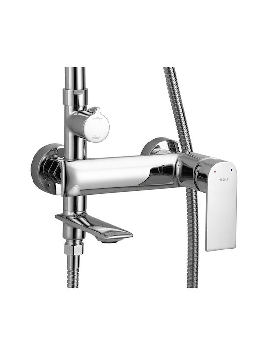 Rea Veneta Shower Column with Mixer Silver