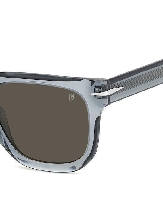 David Beckham Herren Sonnenbrille mit Gray Kunststoff Gestell und Gray Linse