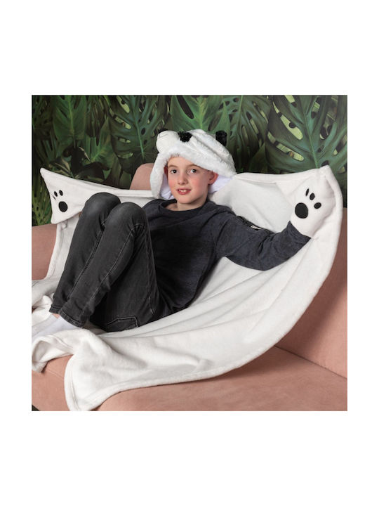 Noxxiez Κουβέρτα Fleece Λευκή 100x130εκ.