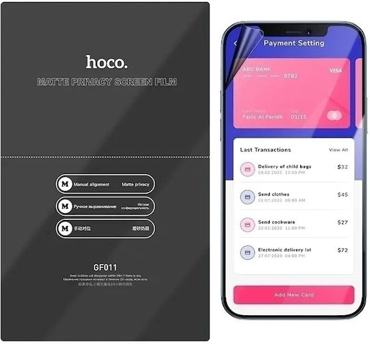 Hoco 0.15mm Privacy Hydrogel Ματ Screen Protector (Redmi Note 13 Pro 5G)