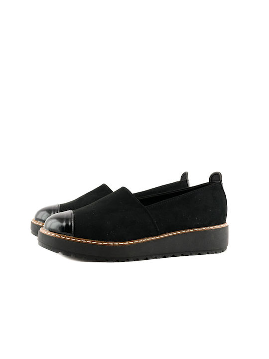 Juliet Damen Slip-Ons Schwarz