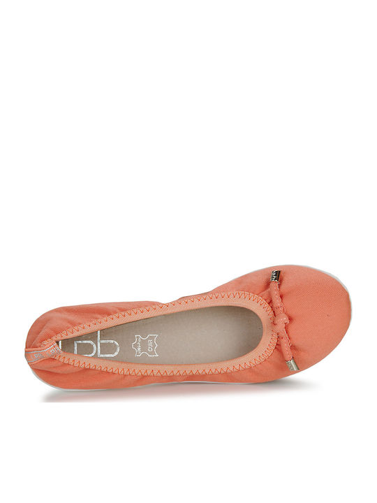 Damen Ballerinas in Orange Farbe
