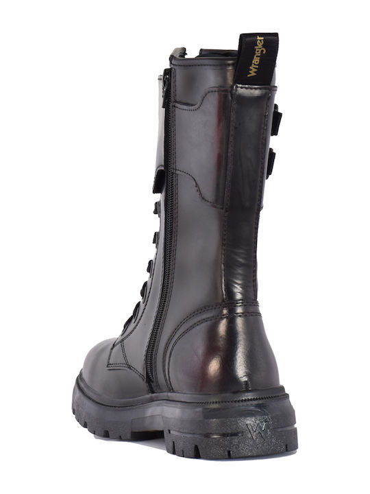 Leather Women's Ankle Boots Black