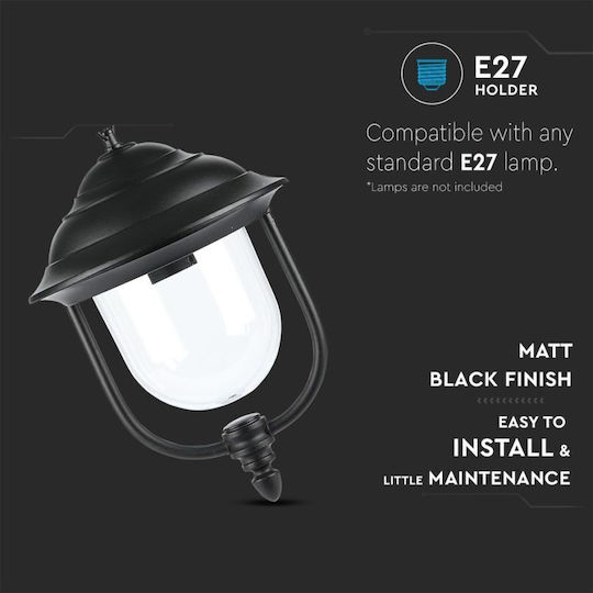 V-TAC Lustră Negru cu Dulie E27