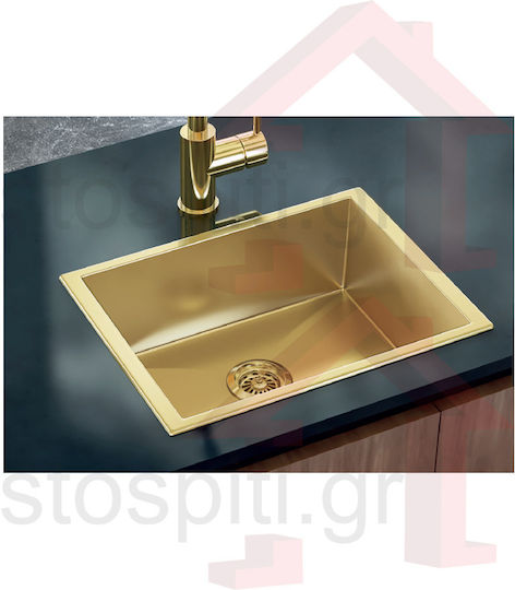 Karag Ένθετος Νεροχύτης Inox Brushed Μ60xΠ45cm Χρυσός