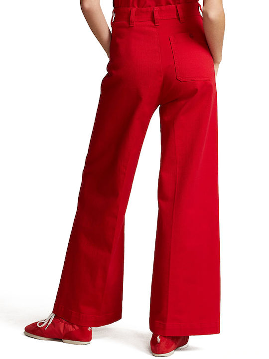 Ralph Lauren Women's Chino Trousers in Regular Fit Red